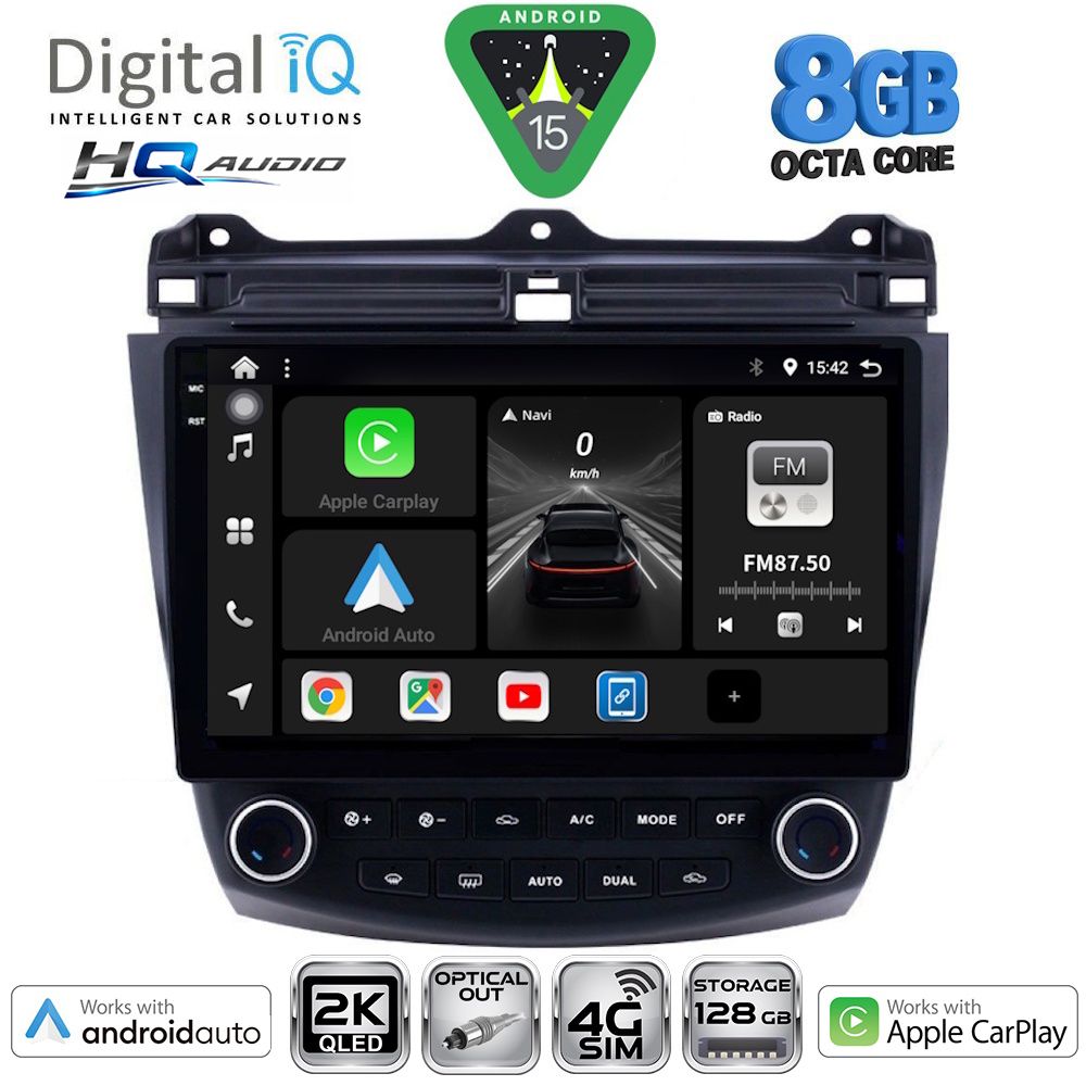 Βλησαρούλης Car Center - DIGITAL IQ BXK 20182_CPAA (10inc) MULTIMEDIA TABLET for HONDA ACCORD mod. 2003-2007