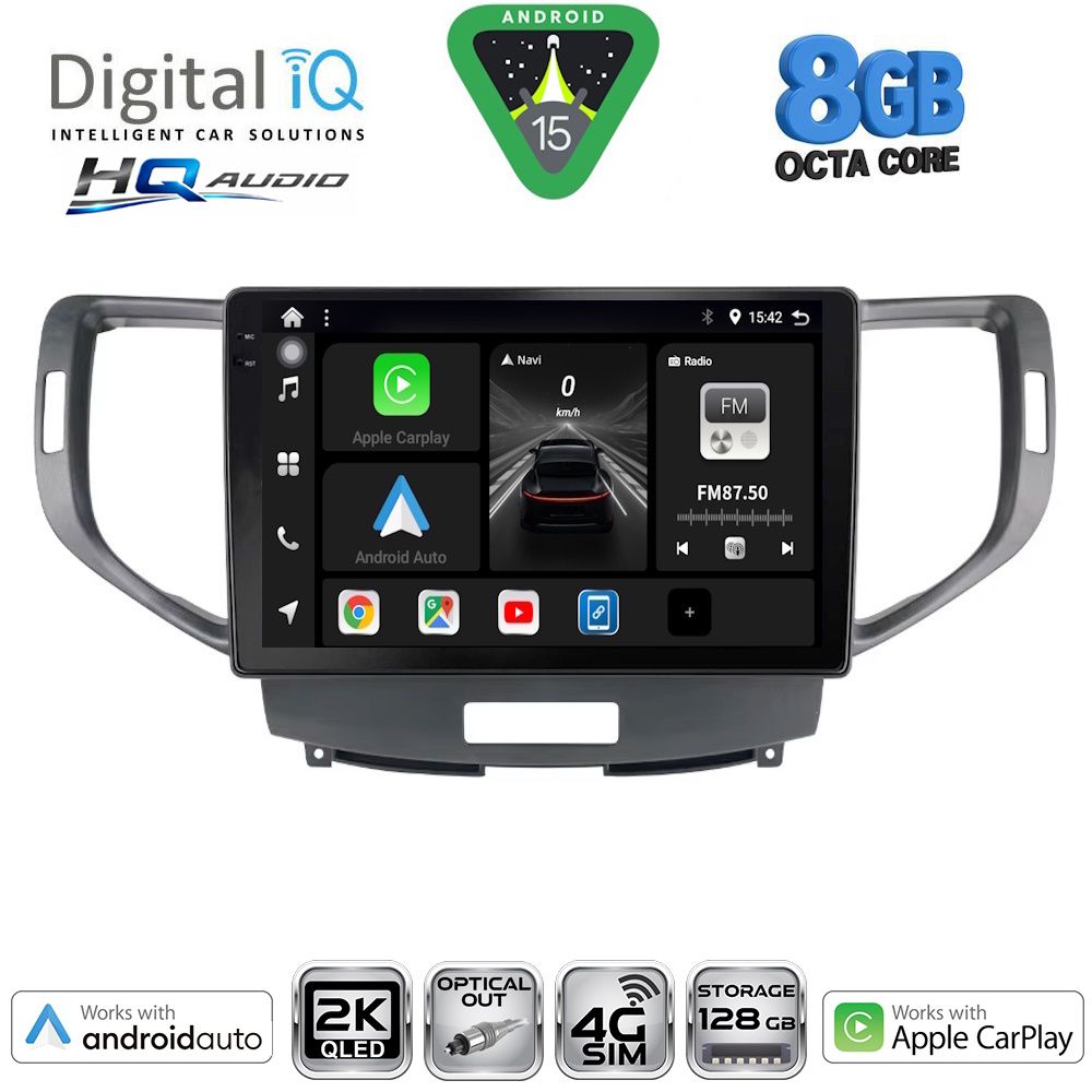 Βλησαρούλης Car Center - DIGITAL IQ BXK 20183_CPAA (9inc) MULTIMEDIA TABLET for HONDA ACCORD mod. 2008-2013