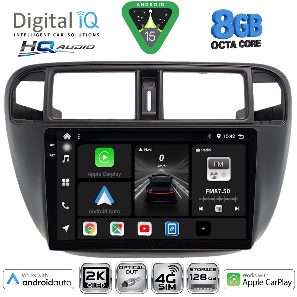 Βλησαρούλης Car Center - DIGITAL IQ BXK 20186_CPAA A/C (9inc) MULTIMEDIA TABLET for HONDA CIVIC mod. 1995-2001