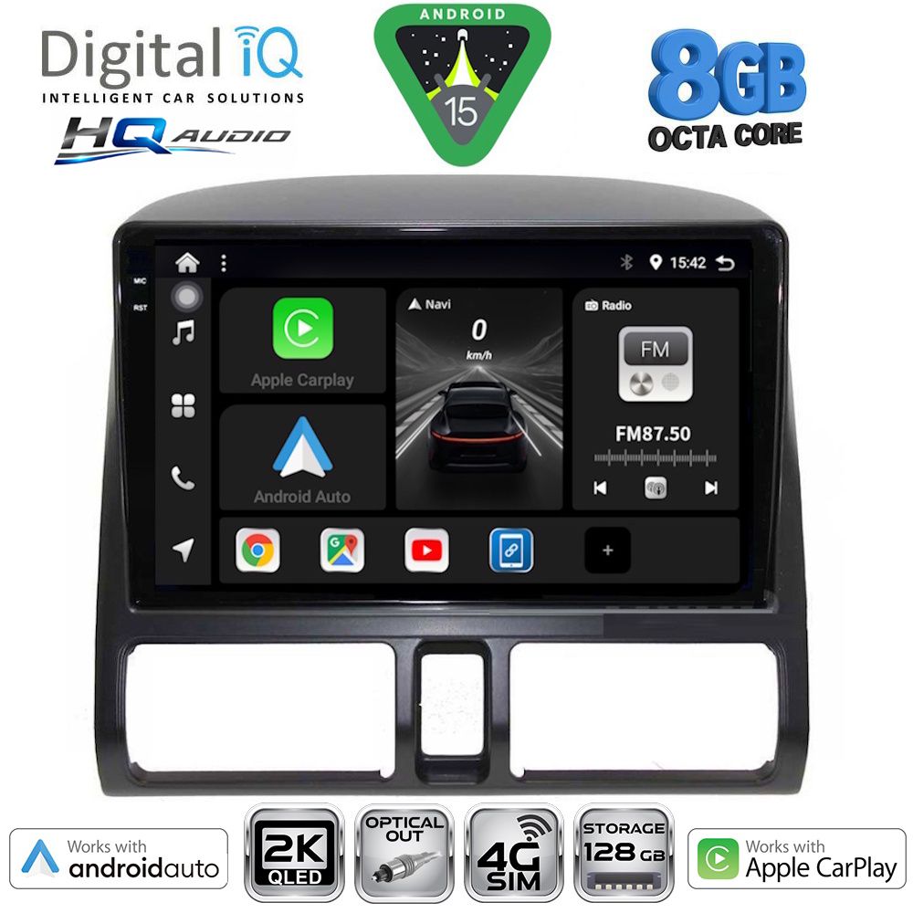 Βλησαρούλης Car Center - DIGITAL IQ BXK 20196_CPAA CLIMA (9inc) MULTIMEDIA TABLET for HONDA CRV mod. 1996-2006