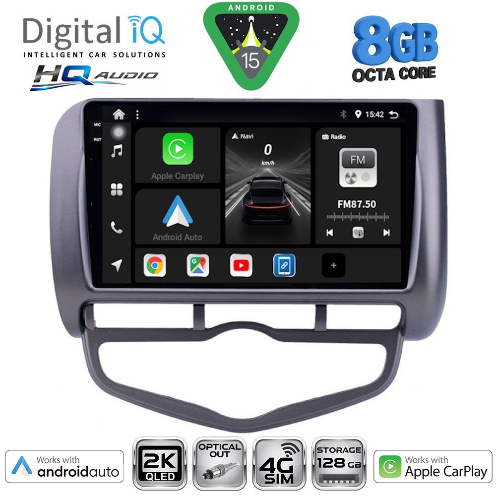 Βλησαρούλης Car Center - DIGITAL IQ BXK 20210_CPAA CLIMA (9inc) MULTIMEDIA TABLET for HONDA JAZZ mod. 2002-2008