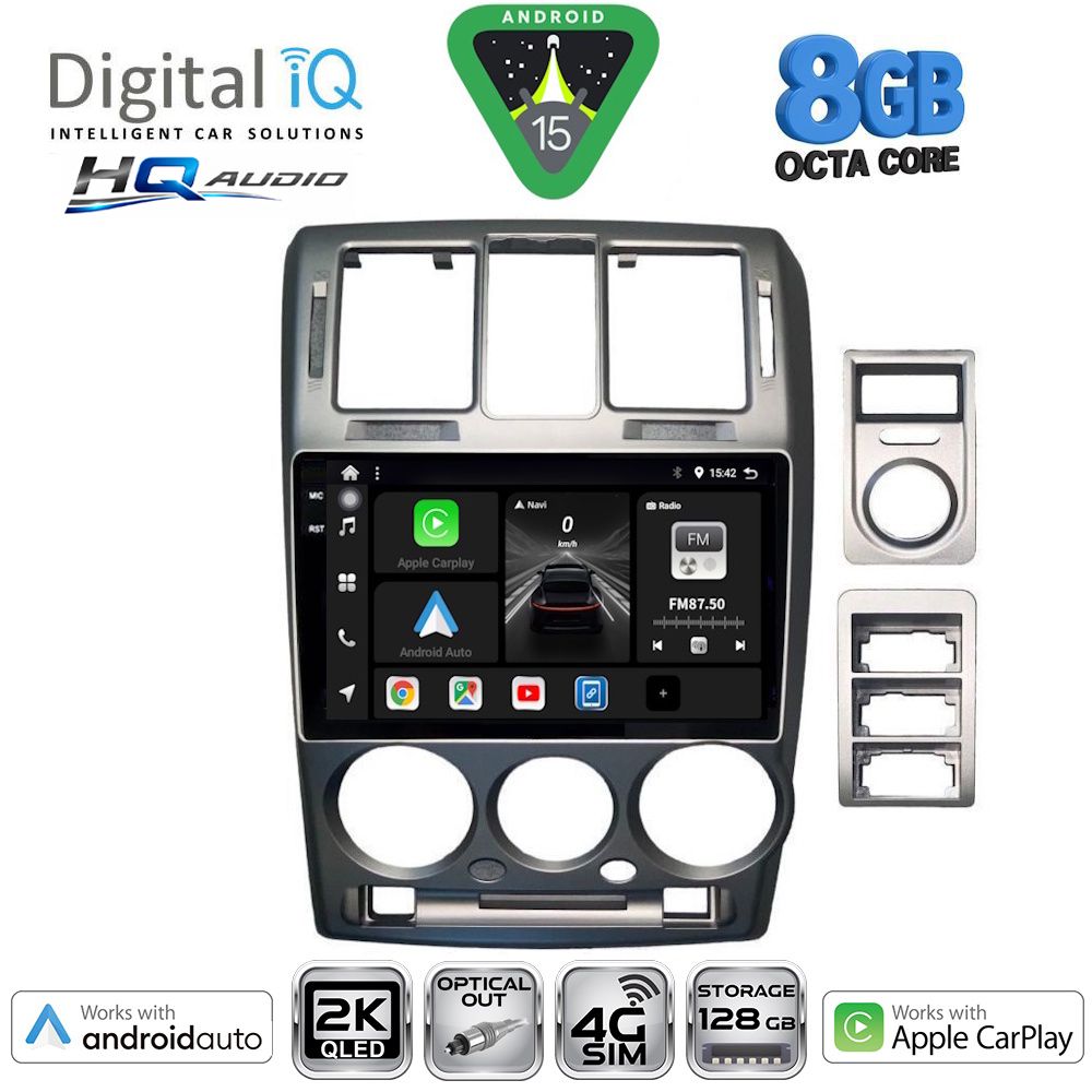 Βλησαρούλης Car Center - DIGITAL IQ BXK 20222GR_CPAA (9inc) MULTIMEDIA TABLET for HYUNDAI GETZ mod. 2002-2011 (GREY)