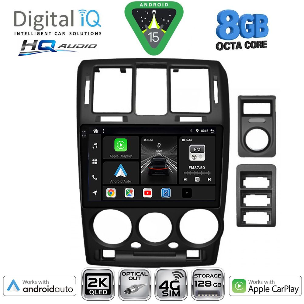 Βλησαρούλης Car Center - DIGITAL IQ BXK 20222BL_CPAA (9inc) MULTIMEDIA TABLET for HYUNDAI GETZ mod. 2002-2011 (BLACK)