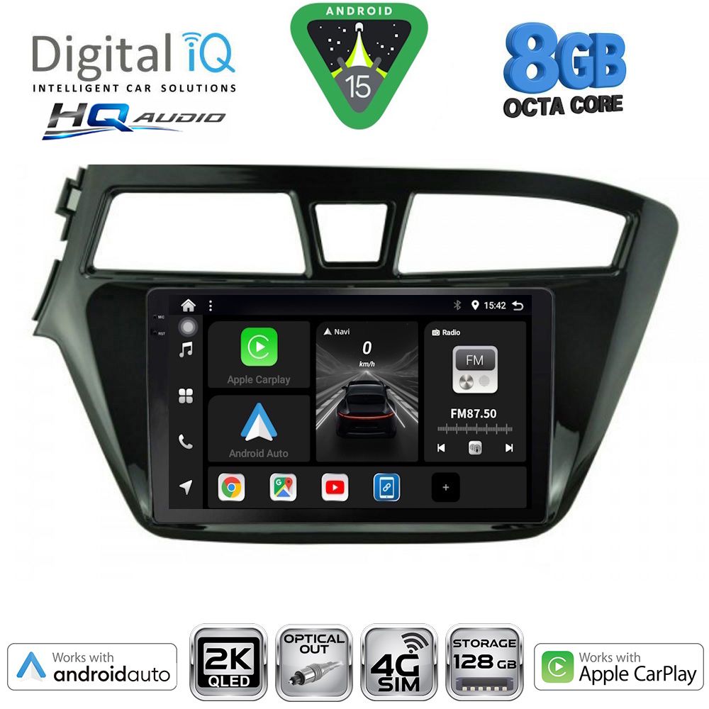Βλησαρούλης Car Center - DIGITAL IQ BXK 20229_CPAA (9inc) MULTIMEDIA TABLET for HYUNDAI i20 mod. 2014-2018