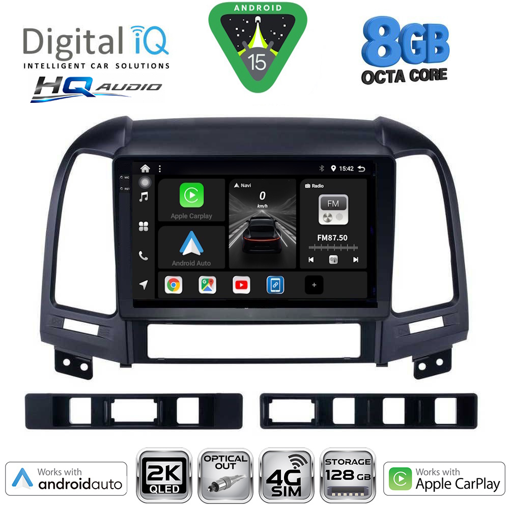 Βλησαρούλης Car Center - DIGITAL IQ BXK 20239_CPAA (9inc) MULTIMEDIA TABLET for HYUNDAI SANTA FE  mod. 2005-2013