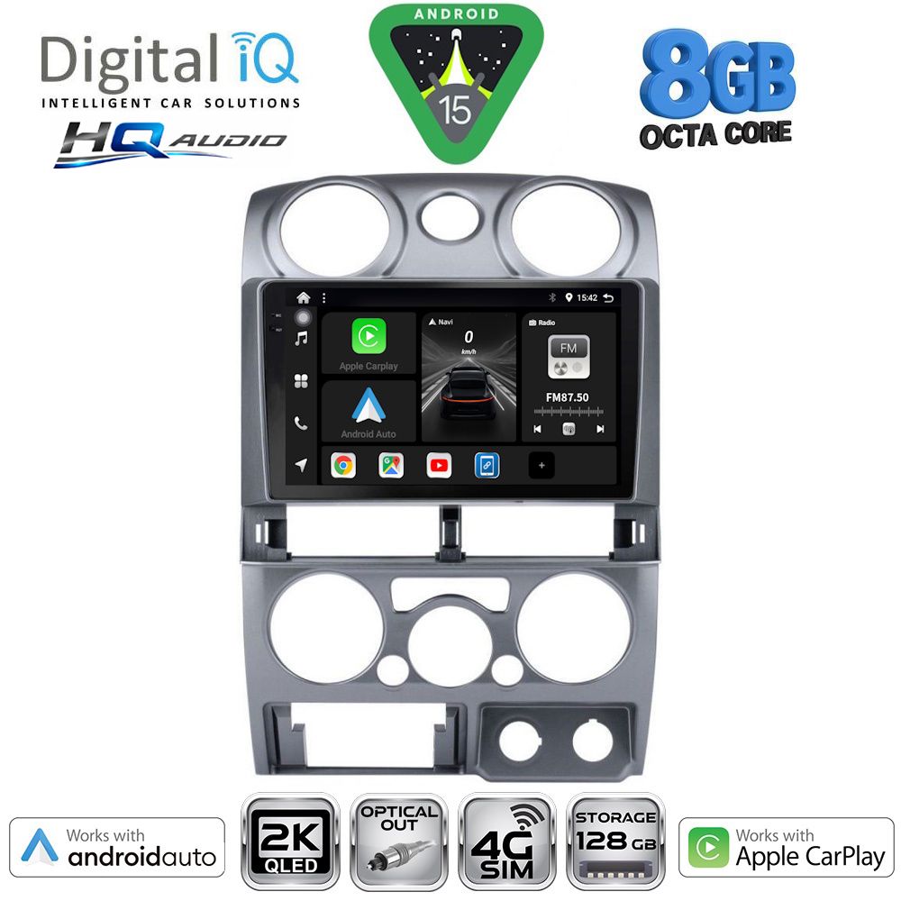 Βλησαρούλης Car Center - DIGITAL IQ BXK 20254SL_CPAA (9inc) MULTIMEDIA TABLET for ISUZU D-MAX mod. 2008-2012 (SILVER)