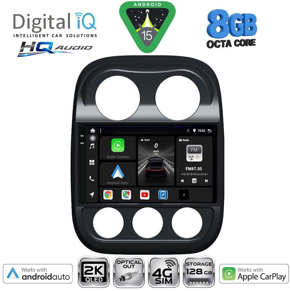 Βλησαρούλης Car Center - DIGITAL IQ BXK 20277_CPAA (10inc) MULTIMEDIA TABLET for JEEP COMPASS - PATRIOT mod. 2007-2016