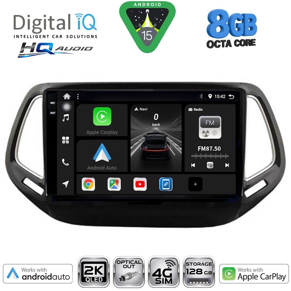 Βλησαρούλης Car Center - DIGITAL IQ BXK 20278_CPAA (10inc) MULTIMEDIA TABLET for JEEP COMPASS mod. 2016-2021