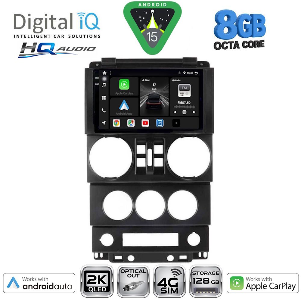 Βλησαρούλης Car Center - DIGITAL IQ BXK 20294_CPAA (9inc) MULTIMEDIA TABLET for JEEP WRANGLER  mod. 2006-2011