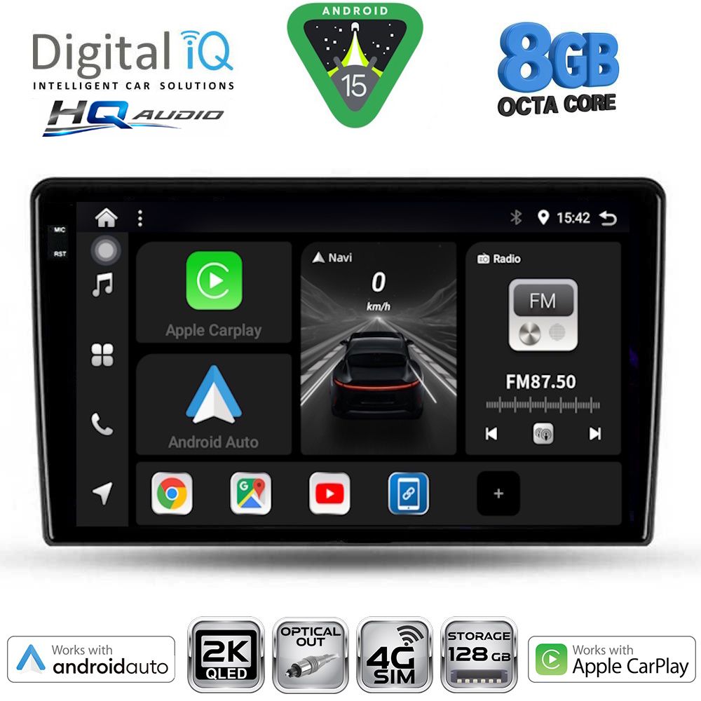 Βλησαρούλης Car Center - DIGITAL IQ BXK 20324_CPAA (CLIMA+A/C) (9inc) MULTIMEDIA TABLET for KIA SPORTAGE mod. 2004-2010