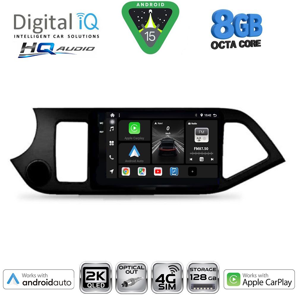 Βλησαρούλης Car Center - DIGITAL IQ BXK 20308_CPAA (9inc) MULTIMEDIA TABLET for KIA PICANTO mod. 2011-2017
