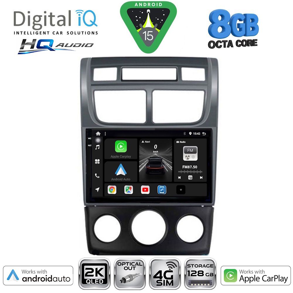 Βλησαρούλης Car Center - DIGITAL IQ BXK 20324BL_CPAA (CLIMA+A/C) (9inc) MULTIMEDIA TABLET for KIA SPORTAGE mod. 2004-2010