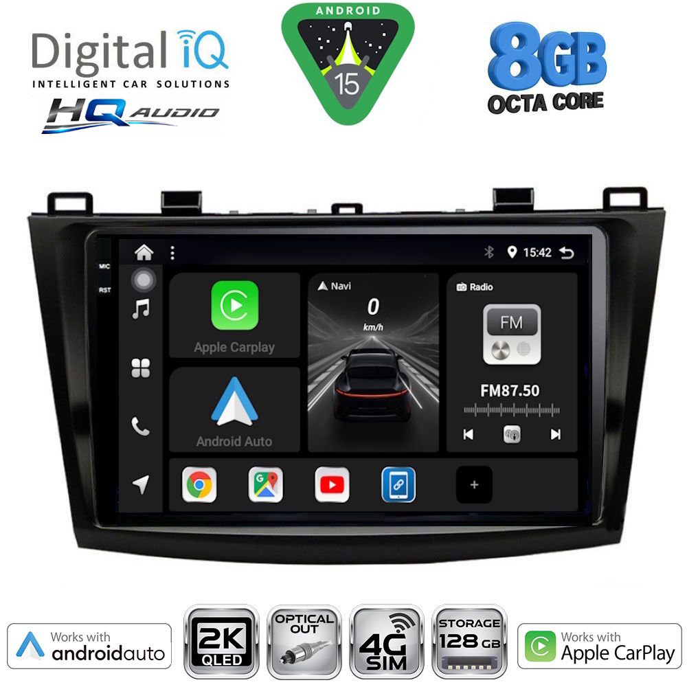 Βλησαρούλης Car Center - DIGITAL IQ BXK 20366_CPAA (9inc) MULTIMEDIA TABLET for MAZDA 3 mod. 2009-2014