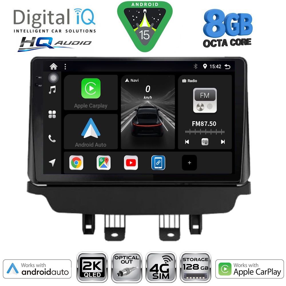 Βλησαρούλης Car Center - DIGITAL IQ BXK 20384_CPAA (9inc) MULTIMEDIA TABLET for MAZDA CX3 mod. 2014-2023
