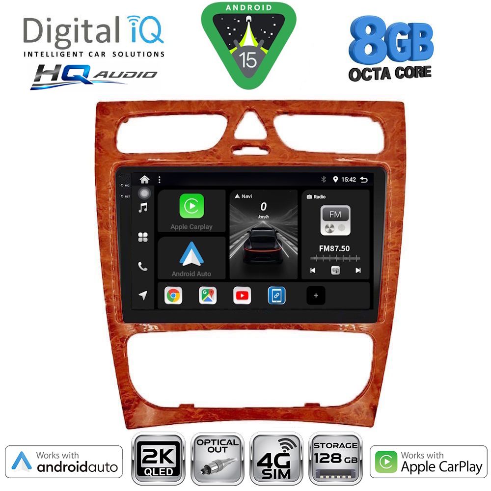 Βλησαρούλης Car Center - DIGITAL IQ BXK 20402CH_CPAA (9inc) MULTIMEDIA TABLET for MERCEDES C (W203) mod. 1999-2004