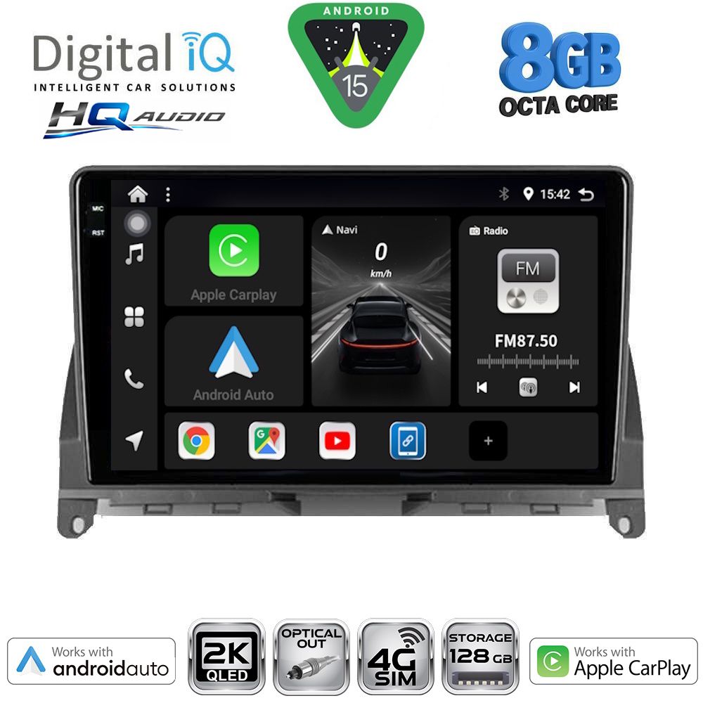 Βλησαρούλης Car Center - DIGITAL IQ BXK 20405_CPAA (9inc) MULTIMEDIA TABLET for MERCEDES C (W204) mod. 2007-2011