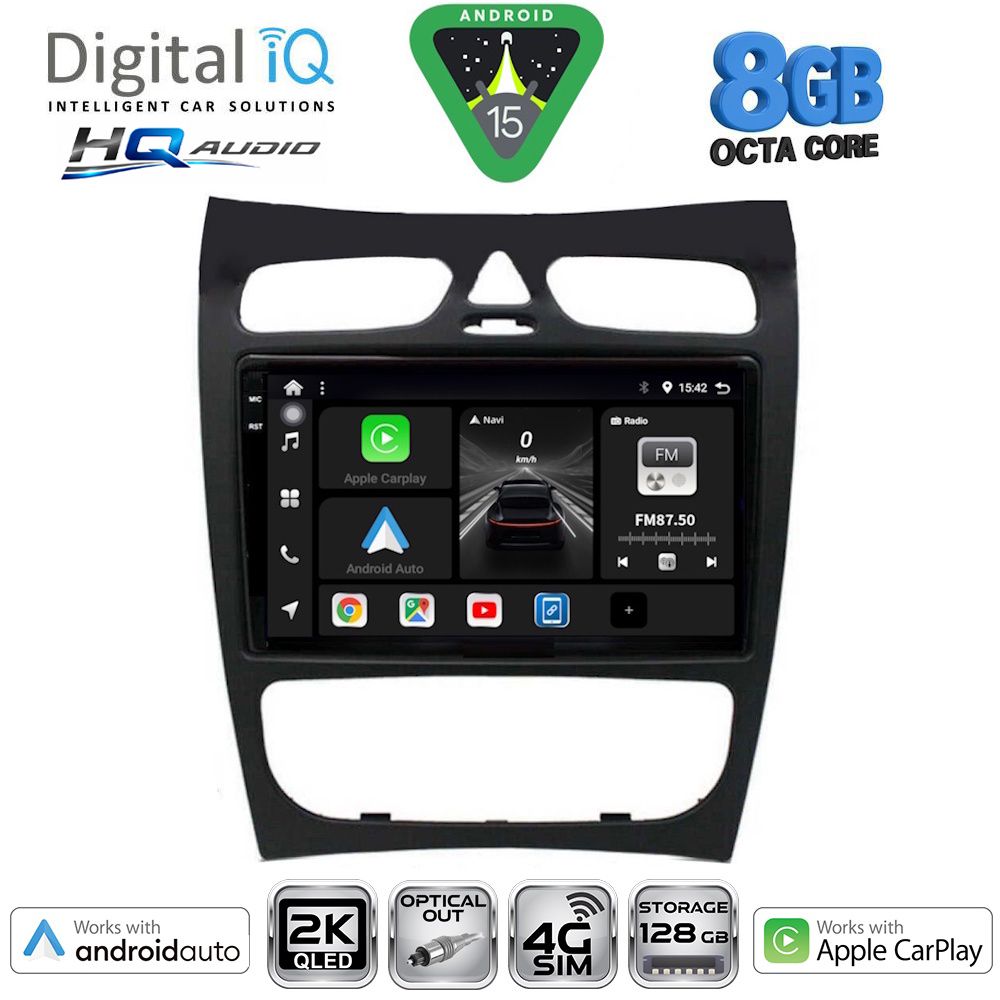 Βλησαρούλης Car Center - DIGITAL IQ BXK 20406_CPAA (9inc) MULTIMEDIA TABLET for MERCEDES CLK (W209) mod. 2000-2004