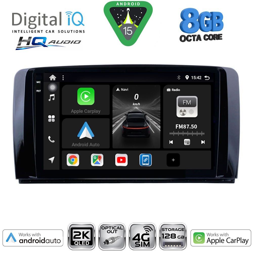 Βλησαρούλης Car Center - DIGITAL IQ BXK 20422_CPAA (9inc) MULTIMEDIA TABLET for MERCEDES R (W251) mod. 2006-2015