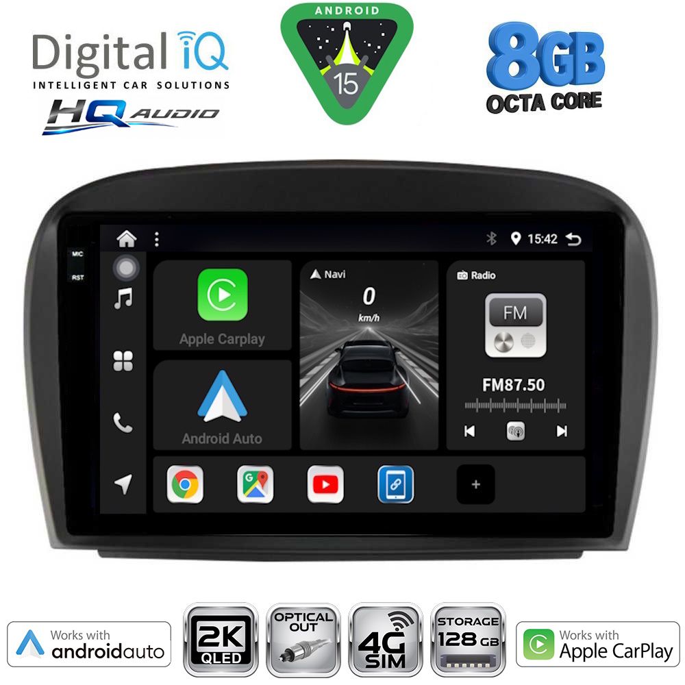 Βλησαρούλης Car Center - DIGITAL IQ BXK 20427_CPAA (9inc) MULTIMEDIA TABLET for MERCEDES SL (R230) FACELIFT mod. 2006-2012