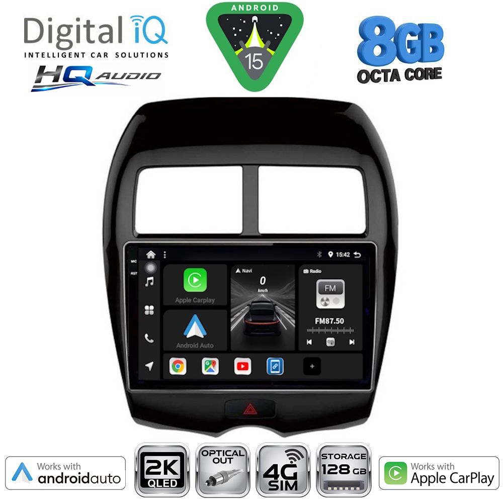 Βλησαρούλης Car Center - DIGITAL IQ BXK 20430_CPAA (10inc) MULTIMEDIA TABLET for MITSUBISHI ASX mod. 2009-2020 - PEUGEOT 4008 mod. 2012-2018