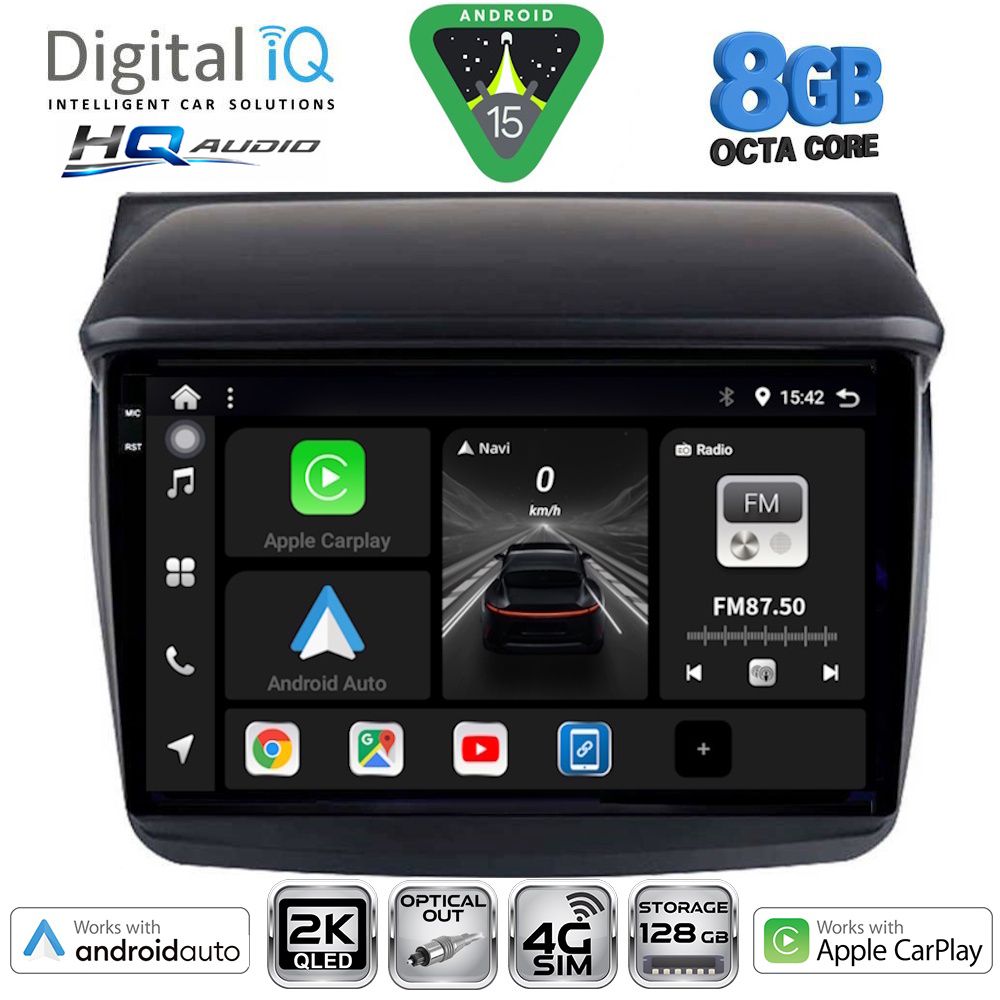 Βλησαρούλης Car Center - DIGITAL IQ BXK 20436_CPAA (9inc) MULTIMEDIA TABLET for MITSUBISHI L200 mod. 2006-2015
