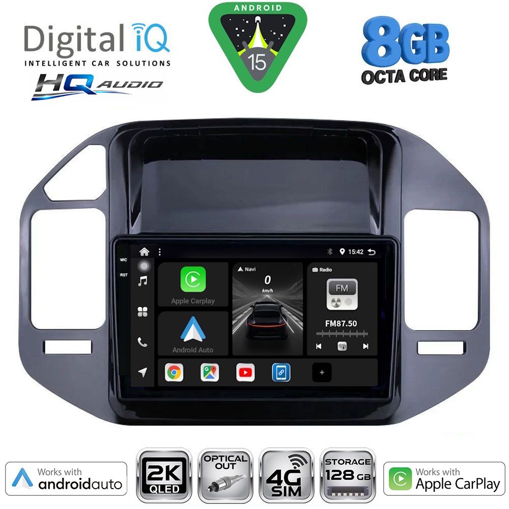 Βλησαρούλης Car Center - DIGITAL IQ BXK 20444_CPAA (9inc) MULTIMEDIA TABLET for MITSUBISHI PAJERO mod. 1999-2006