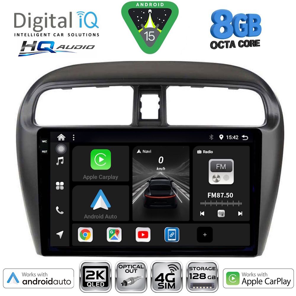 Βλησαρούλης Car Center - DIGITAL IQ BXK 20448_CPAA (9inc) MULTIMEDIA TABLET for MITSUBISHI SPACESTAR mod. 2013-2020