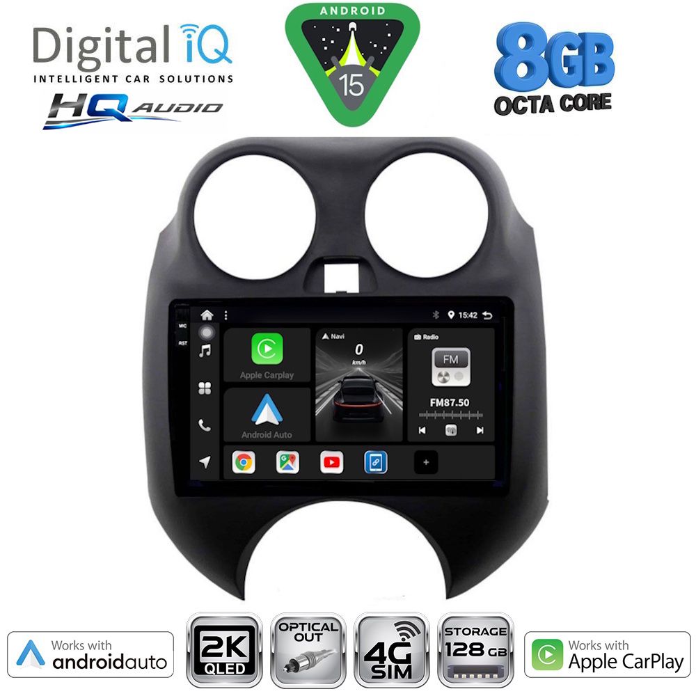 Βλησαρούλης Car Center - DIGITAL IQ BXK 20459_CPAA (9inc) MULTIMEDIA TABLET for NISSAN MICRA mod. 2010-2014