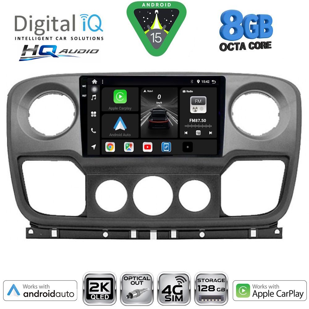 Βλησαρούλης Car Center - DIGITAL IQ BXK 20463_CPAA (10inc) MULTIMEDIA TABLET for NISSAN NV400 - OPEL MOVANO - RENAULT MASTER mod. 2010-2020