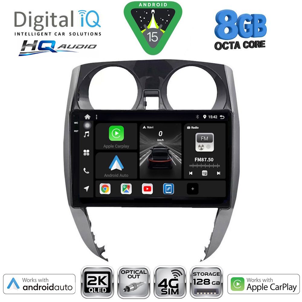 Βλησαρούλης Car Center - DIGITAL IQ BXK 20464_CPAA (10inc) MULTIMEDIA TABLET for NISSAN NOTE mod. 2012-2020