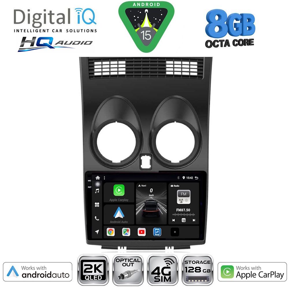 Βλησαρούλης Car Center - DIGITAL IQ BXK 20466_CPAA (9inc) MULTIMEDIA TABLET for NISSAN QASHQAI mod. 2007-2014
