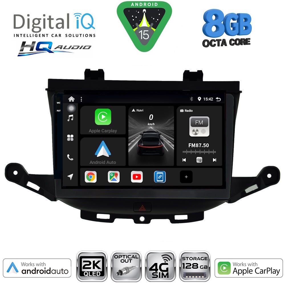Βλησαρούλης Car Center - DIGITAL IQ BXK 20483_CPAA (9inc) MULTIMEDIA TABLET for OPEL ASTRA K mod. 2015-2022