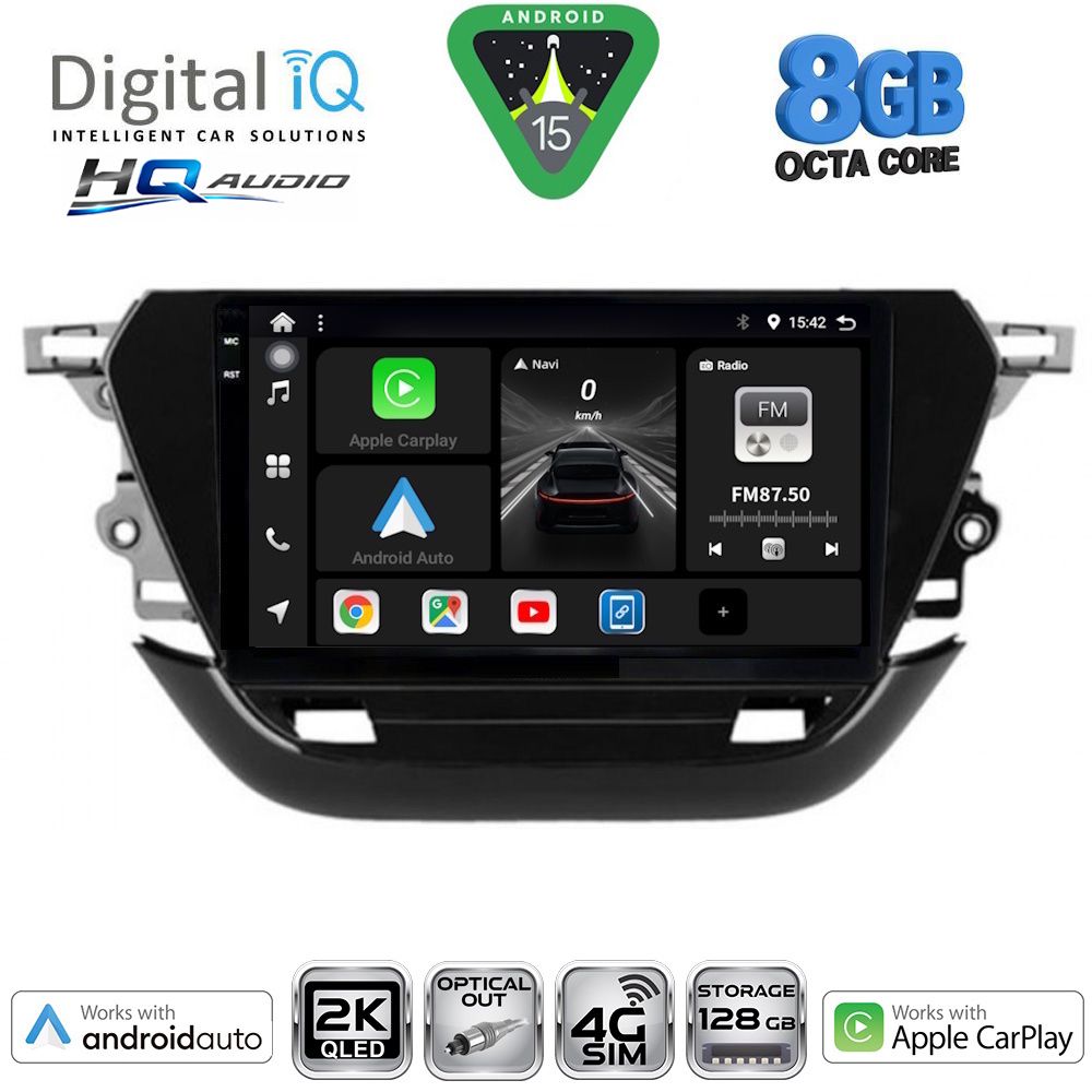 Βλησαρούλης Car Center - DIGITAL IQ BXK 20487_CPAA (9inc) MULTIMEDIA TABLET for OPEL CORSA F mod. 2019-2024