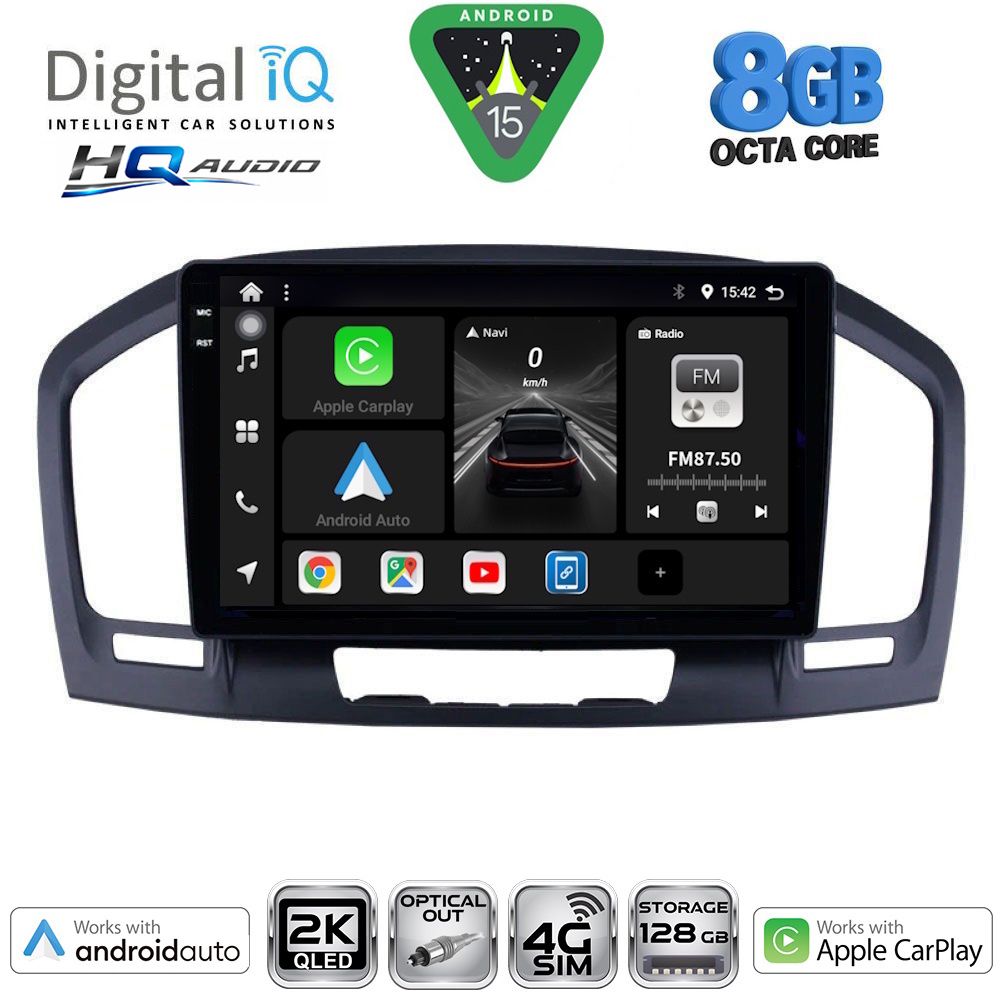Βλησαρούλης Car Center - DIGITAL IQ BXK 20491BL_CPAA (9inc) MULTIMEDIA TABLET for OPEL INSIGNIA  mod.2008-2013 (BLACK)