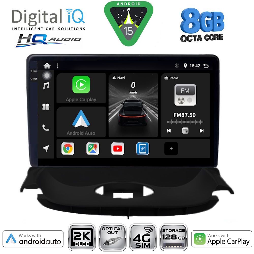 Βλησαρούλης Car Center - DIGITAL IQ BXK 20505_CPAA (9inc) MULTIMEDIA TABLET for PEUGEOT 206 mod. 1998-2006