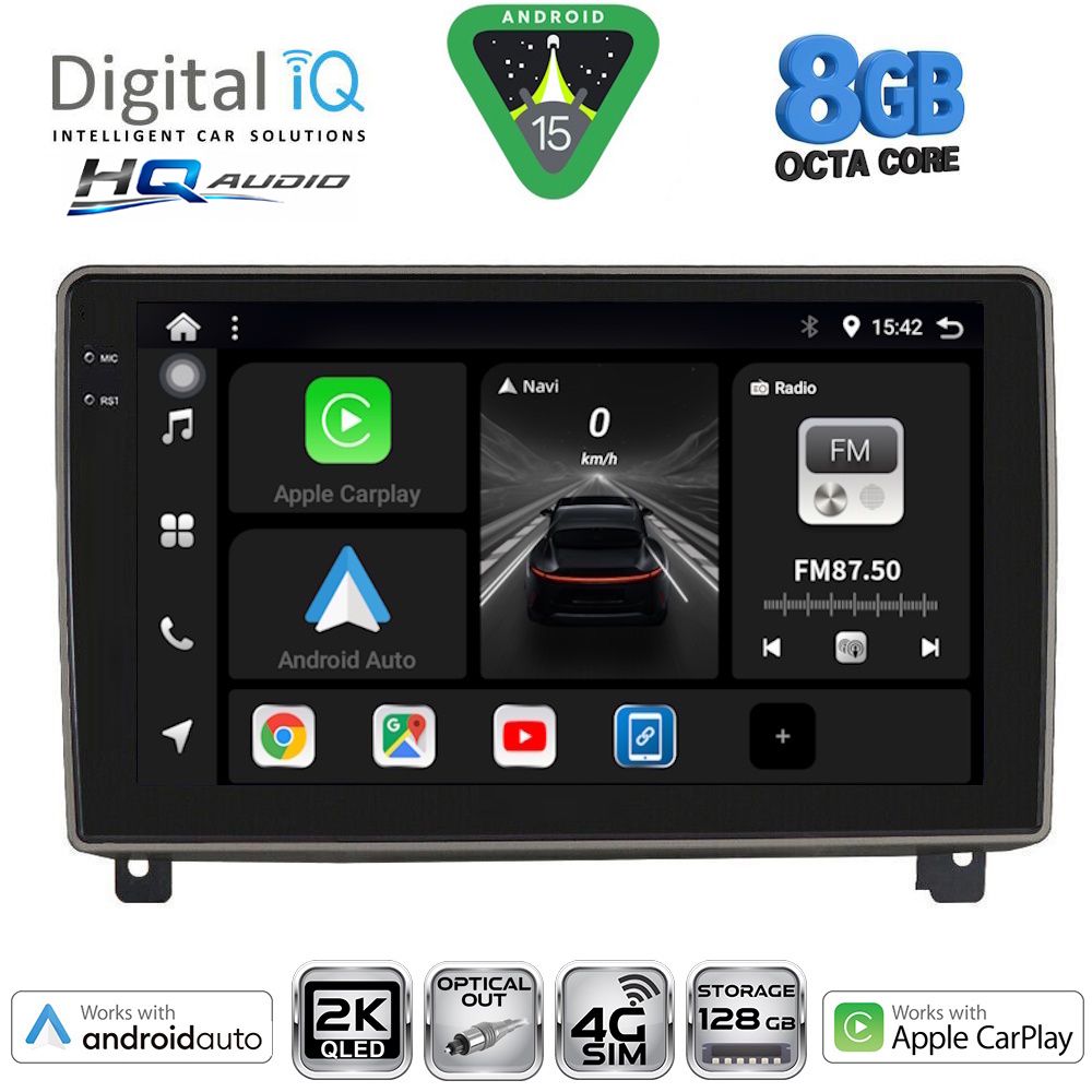 Βλησαρούλης Car Center - DIGITAL IQ BXK 20517_CPAA (9inc) MULTIMEDIA TABLET for PEUGEOT 407 mod. 2004-2011