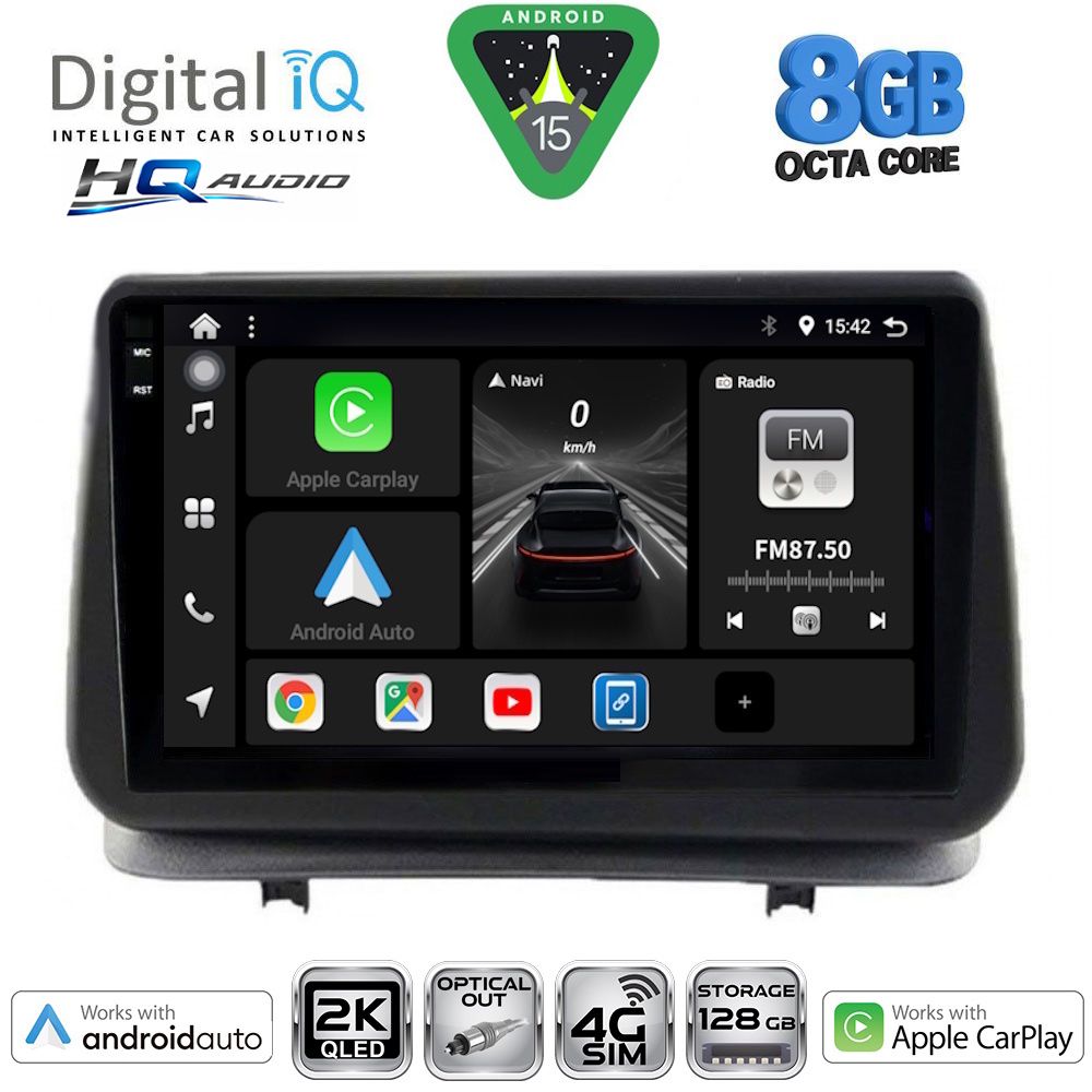 Βλησαρούλης Car Center - DIGITAL IQ BXK 20543_CPAA (9inc) MULTIMEDIA TABLET for RENAULT CLIO mod. 2005-2011