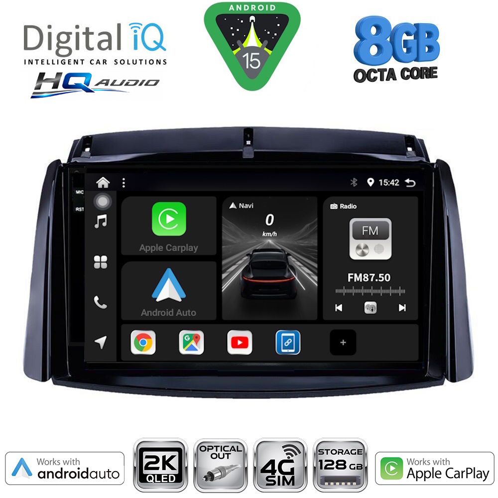 Βλησαρούλης Car Center - DIGITAL IQ BXK 20551_CPAA (9inc) MULTIMEDIA TABLET for RENAULT KOLEOS mod. 2006-2016