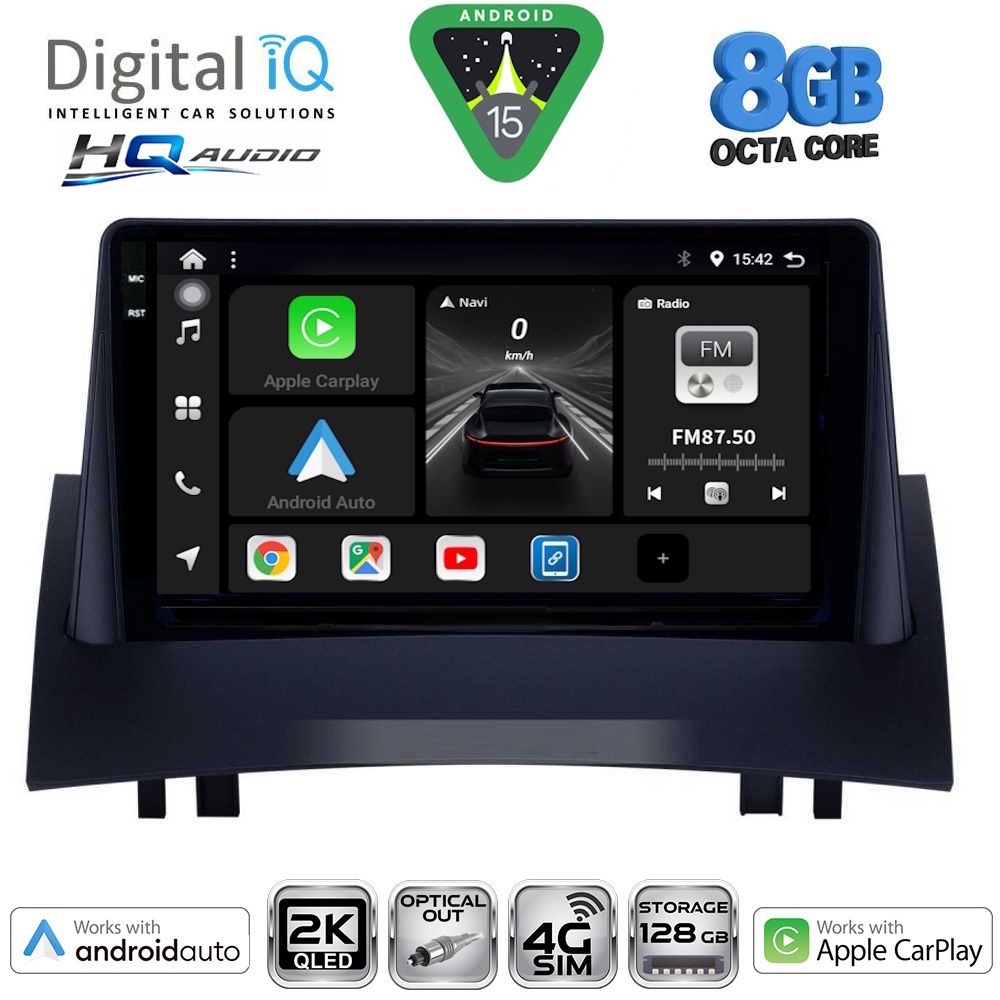 Βλησαρούλης Car Center - DIGITAL IQ BXK 20555_CPAA (9inc) MULTIMEDIA TABLET for RENAULT MEGANE 2 mod. 2002-2008