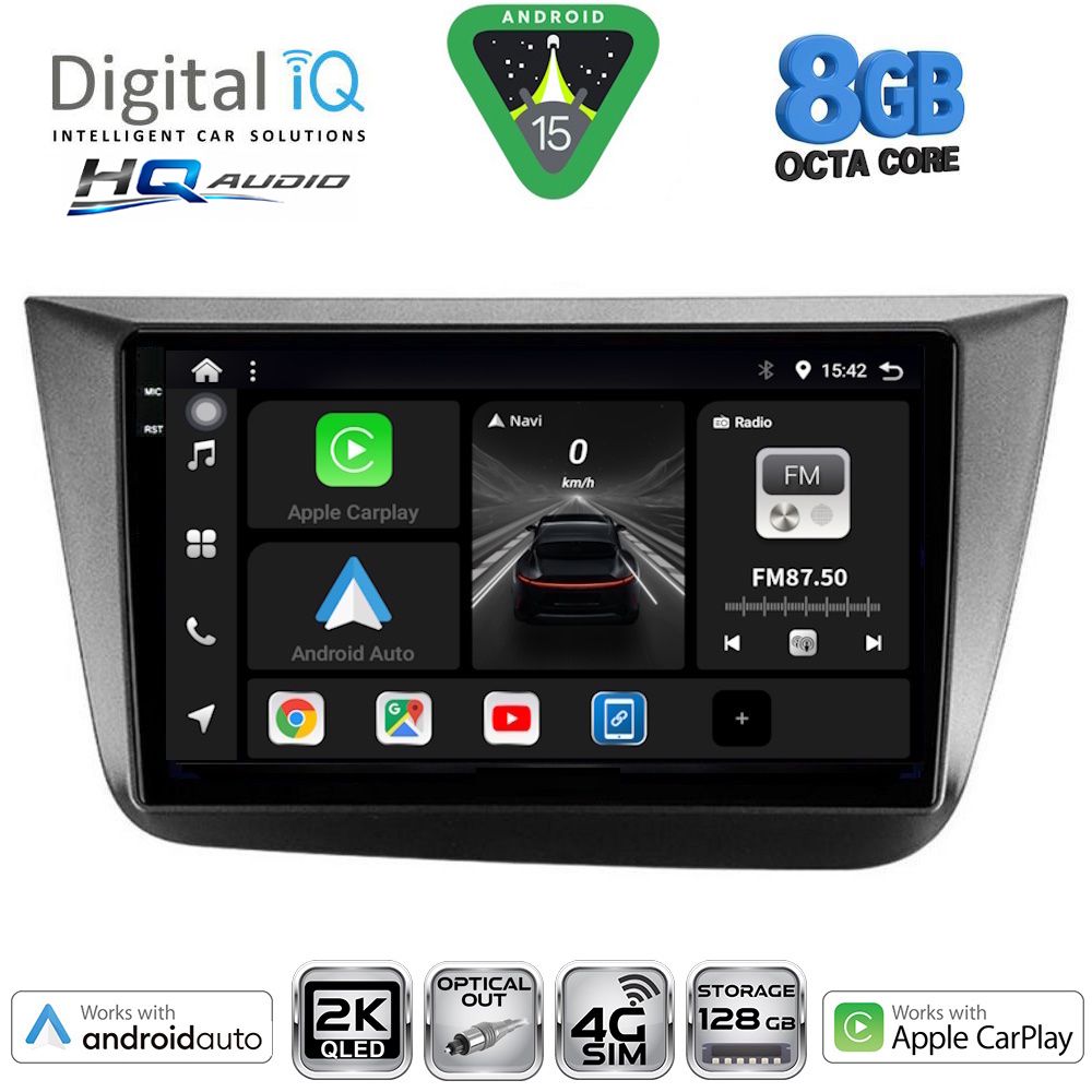 Βλησαρούλης Car Center - DIGITAL IQ BXK 20570_CPAA (9inc) MULTIMEDIA TABLET for SEAT ALTEA mod. 2004-2015