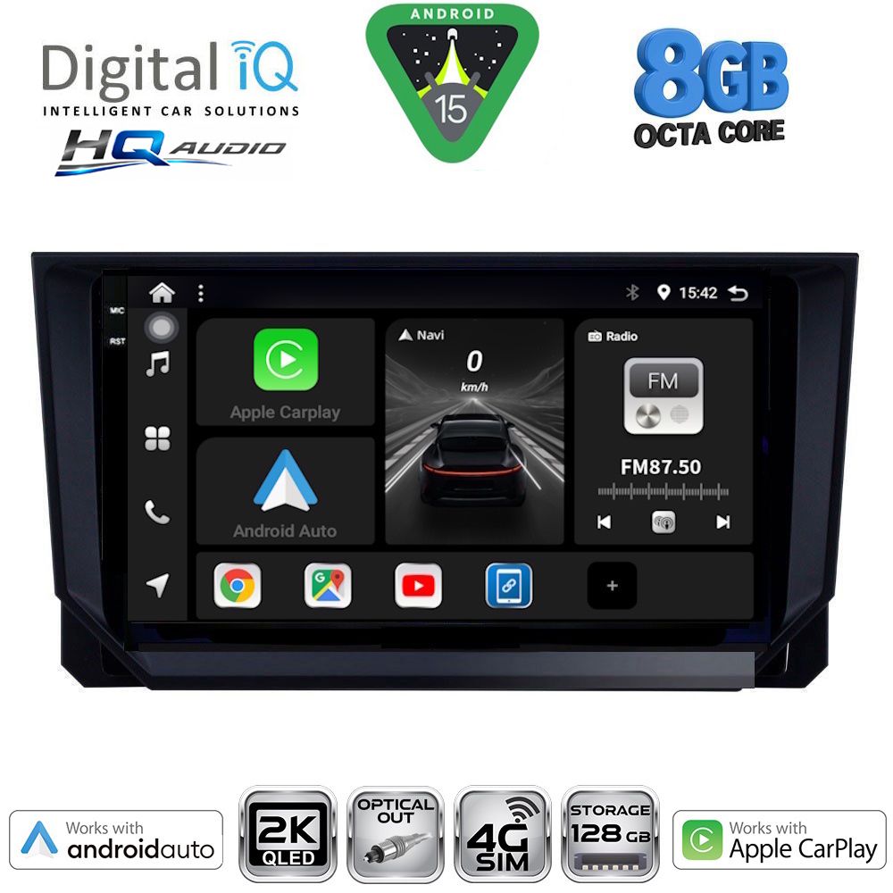 Βλησαρούλης Car Center - DIGITAL IQ BXK 20573_CPAA (9inc) MULTIMEDIA TABLET for SEAT ARONA - IBIZA mod. 2018-2026