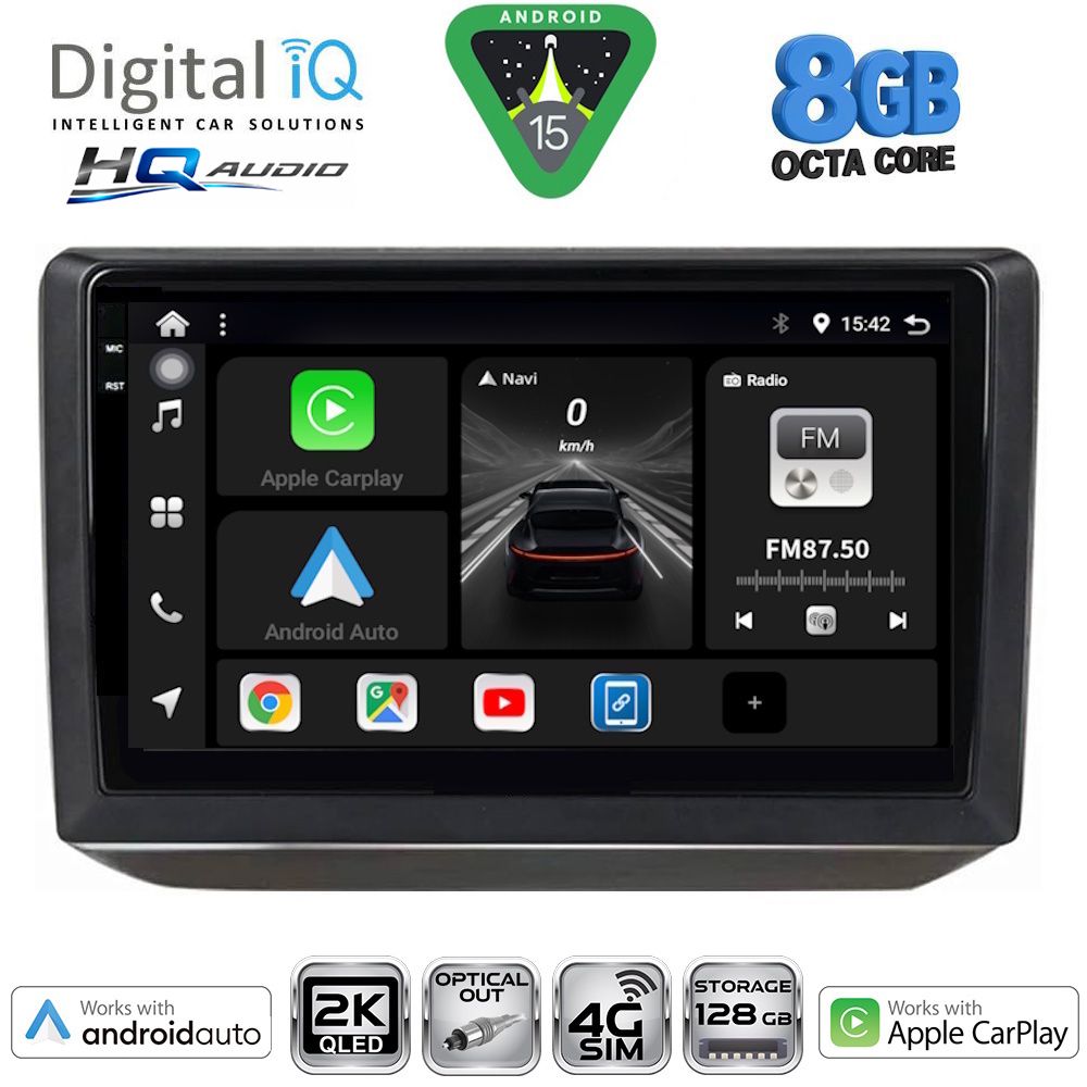 Βλησαρούλης Car Center - DIGITAL IQ BXK 20581_CPAA (10inc) MULTIMEDIA TABLET for SKODA FABIA mod. 2008-2014