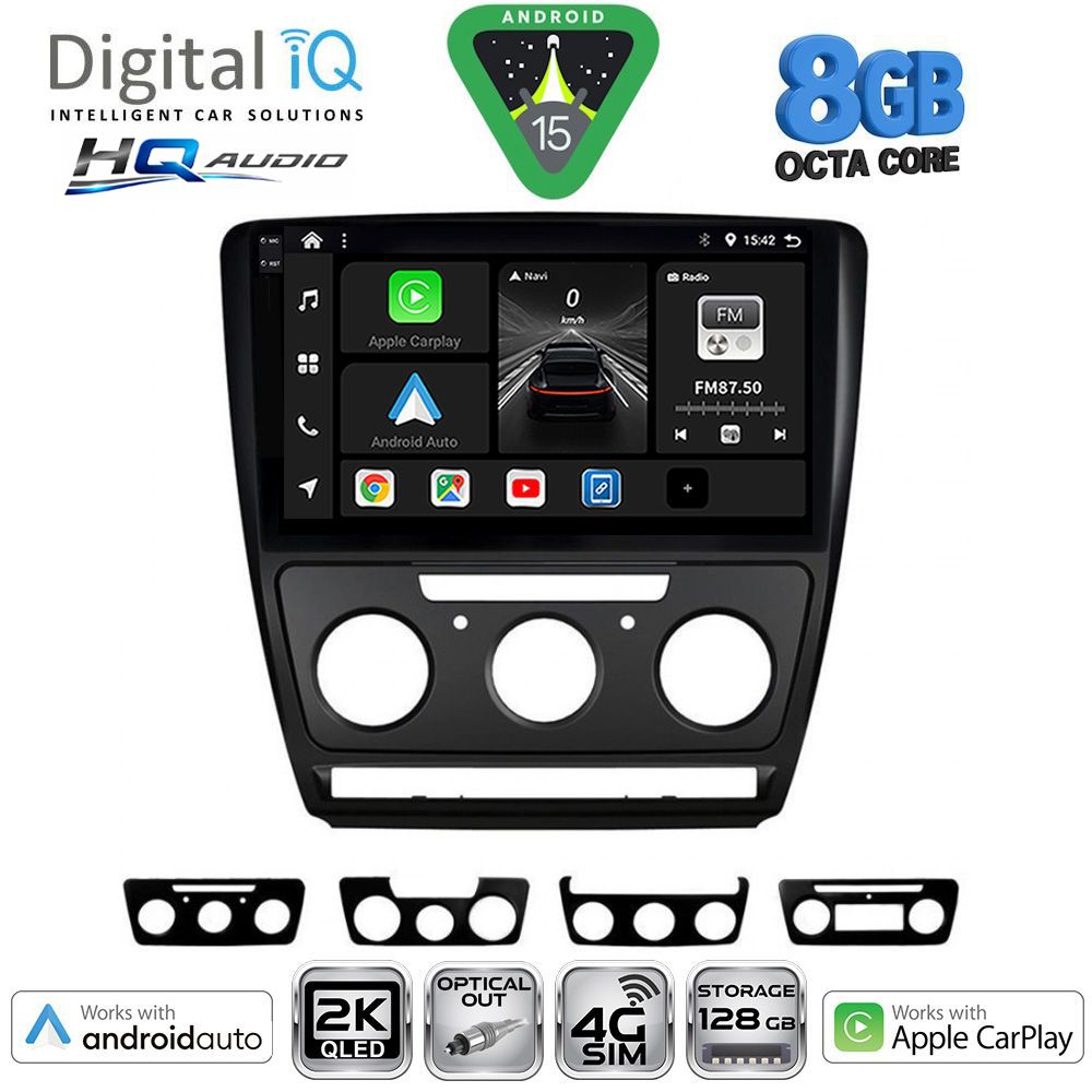 Βλησαρούλης Car Center - DIGITAL IQ BXK 20595BL_CPAA (10inc) MULTIMEDIA TABLET for SKODA OCTAVIA 5 mod. 2005-2012 (BLACK)