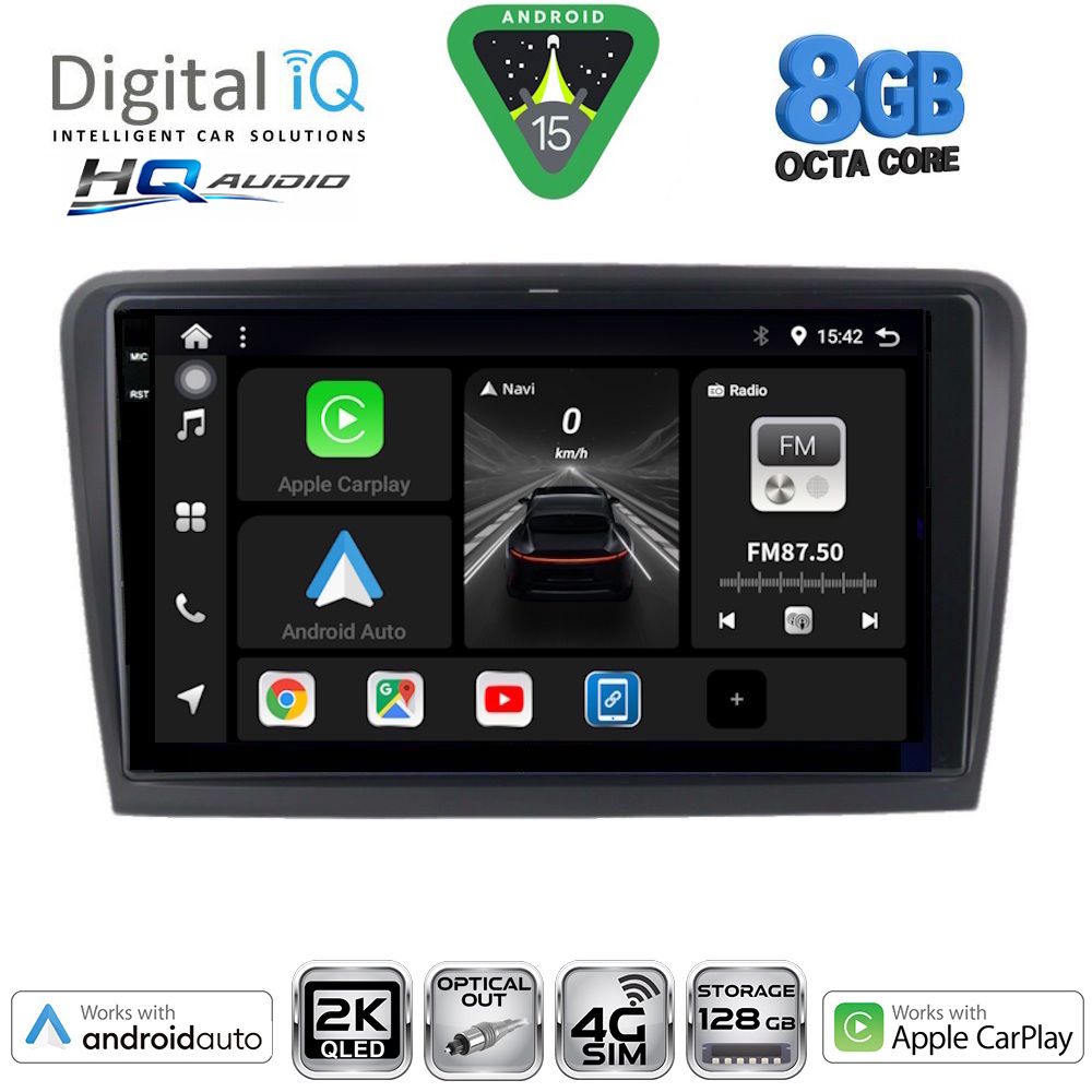 Βλησαρούλης Car Center - DIGITAL IQ BXK 20601_CPAA (9inc) MULTIMEDIA TABLET for SKODA RAPID mod. 2012-2023
