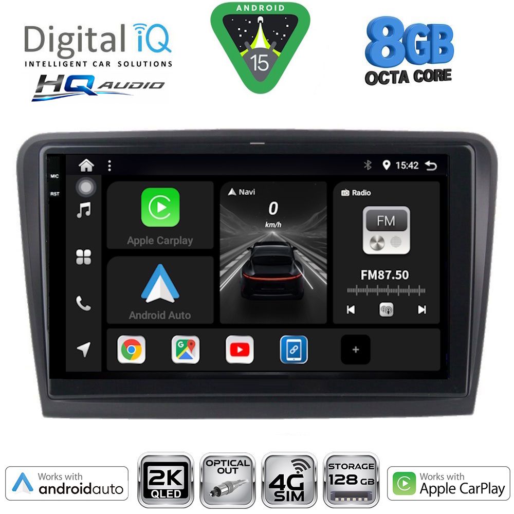 Βλησαρούλης Car Center - DIGITAL IQ BXK 20604B_CPAA (10inc) MULTIMEDIA TABLET for SKODA SUPERB mod. 2008-2015