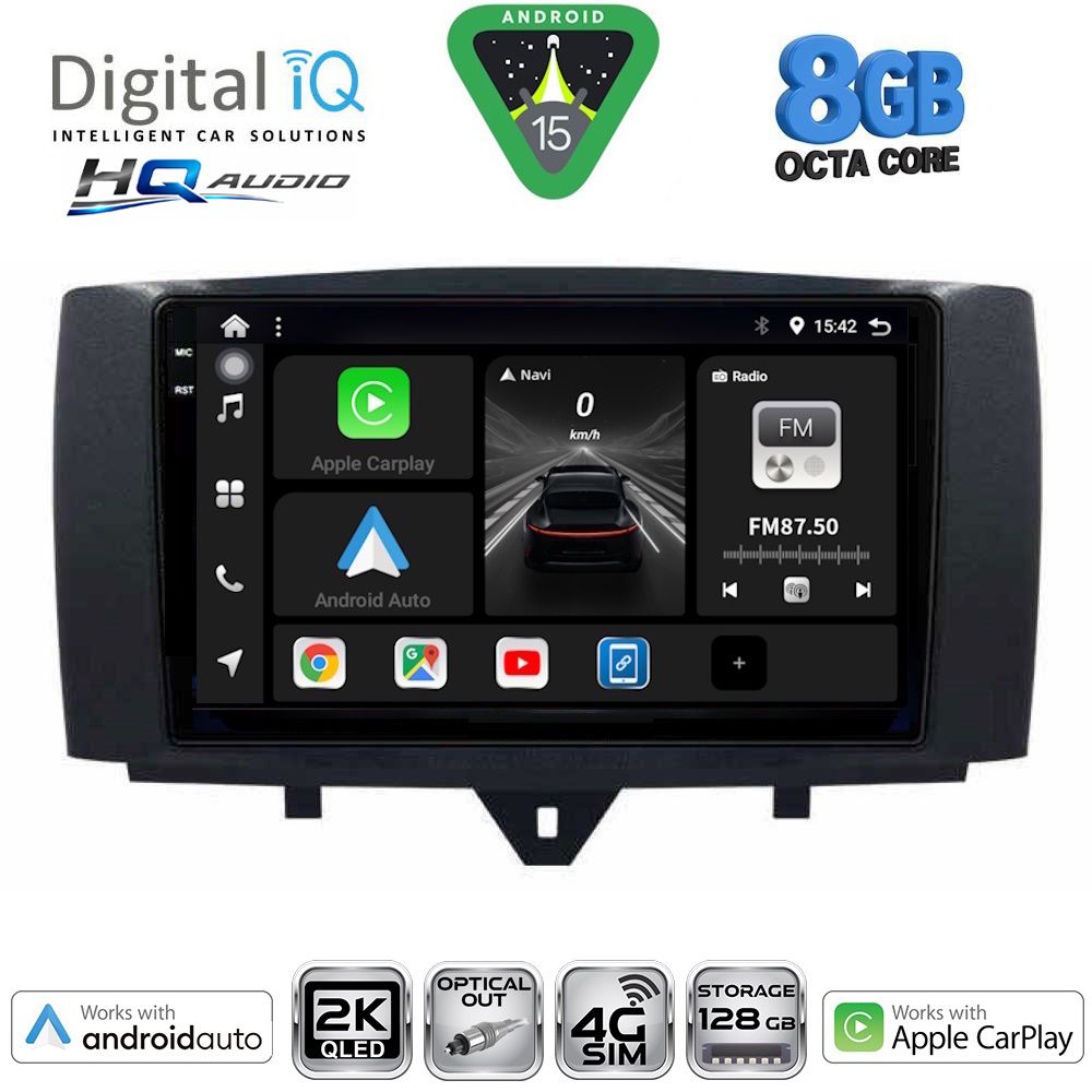 Βλησαρούλης Car Center - DIGITAL IQ BXK 20622_CPAA (9inc) MULTIMEDIA TABLET for SMART (451) mod. 2010-2015