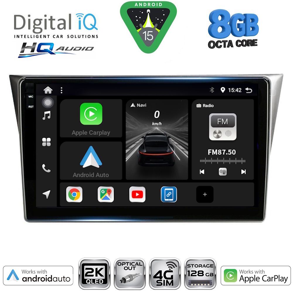 Βλησαρούλης Car Center - DIGITAL IQ BXK 20659_CPAA (9inc) MULTIMEDIA TABLET for SUBARU IMPREZA mod. 2002-2008