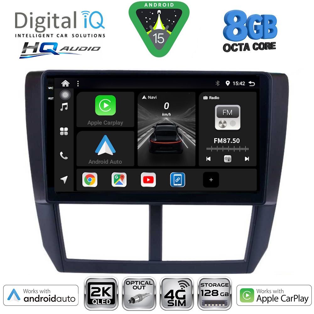 Βλησαρούλης Car Center - DIGITAL IQ BXK 20662_CPAA (9inc) MULTIMEDIA TABLET for SUBARU FORESTER - IMPREZA - XV mod. 2008-2013