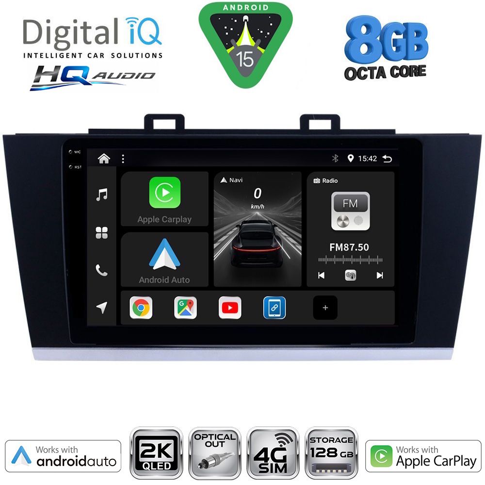 Βλησαρούλης Car Center - DIGITAL IQ BXK 20668_CPAA (9inc) MULTIMEDIA TABLET for SUBARU LEGACY - OUTBACK mod. 2014-2019