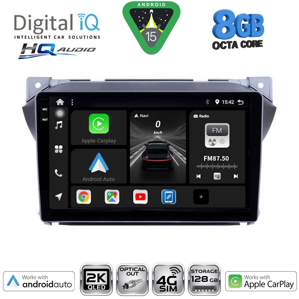 Βλησαρούλης Car Center - DIGITAL IQ BXK 20670_CPAA (9inc) MULTIMEDIA TABLET for SUZUKI ALTO - NISSAN PIXO mod. 2009-2014
